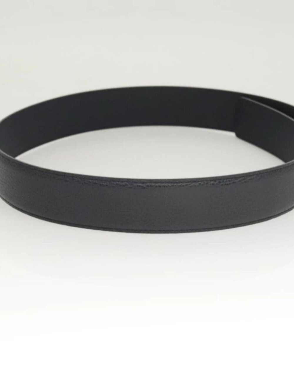 GUCCI Belt Leather Outlet 38.2" Navy Silver 449716 Auth 123067 - Picture 5 of 11